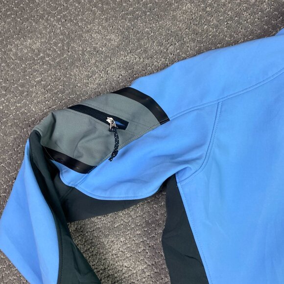 Vintage Mountain Hardwear Gore Windstopper Jacket Soft Shell Women's Sz 8 Blue - Picture 15 of 16